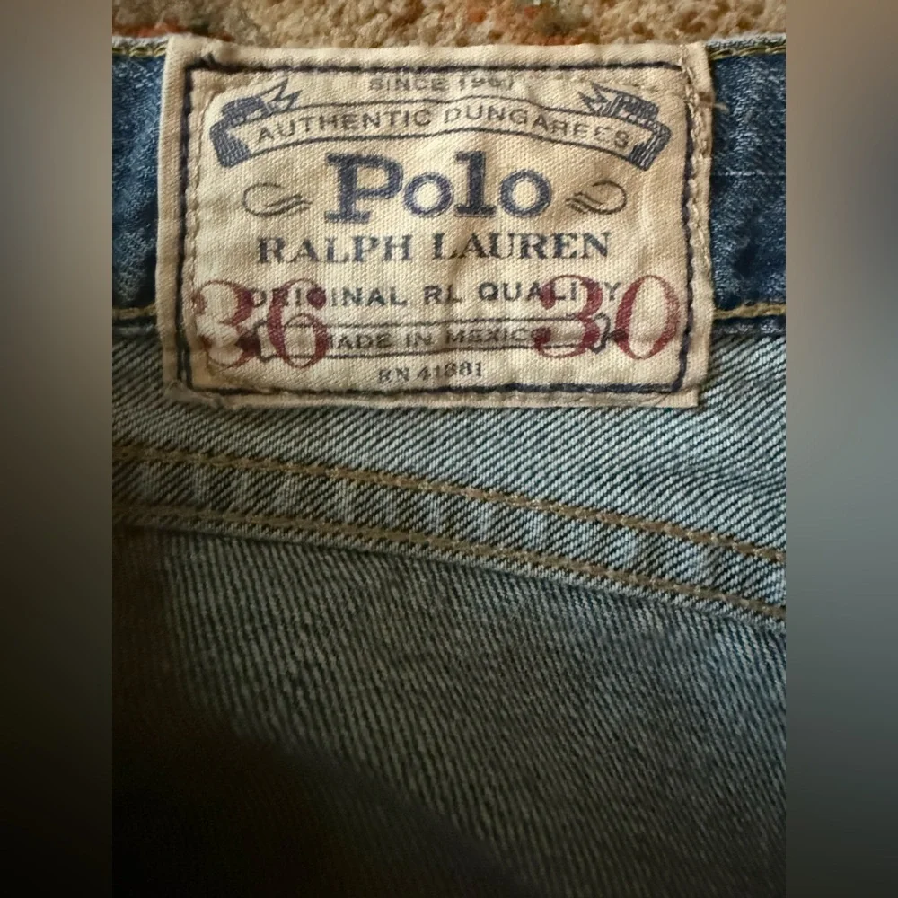 Vintage Y2K Polo Ralph Lauren Authentic Dungarees Jeans Men’s 36x30 Blue Denim - Picture 10 of 10